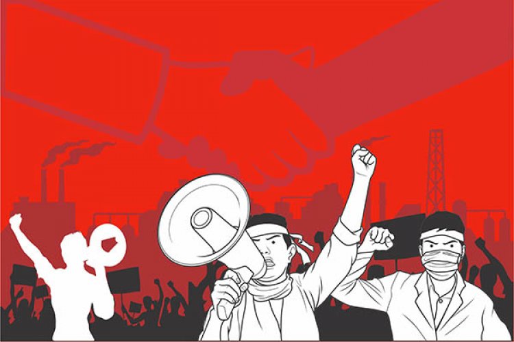 Hari Sumpah Pemuda, Ribuan Buruh dan Mahasiswa Geruduk Istana Presiden