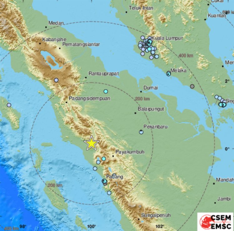 BMKG: Gempa M 6,2 Guncang Sumatera Barat Hari Ini, Tidak Potensi Tsunami