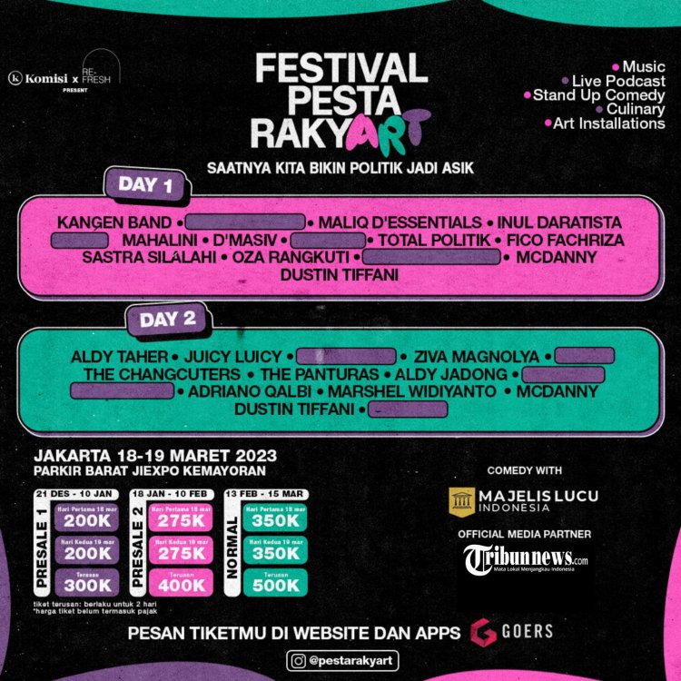 Festival Musik, Stand Up Comedy dan Produk UMKM Dijadiin Satu? Hanya di Festival Pesta Rakyart!