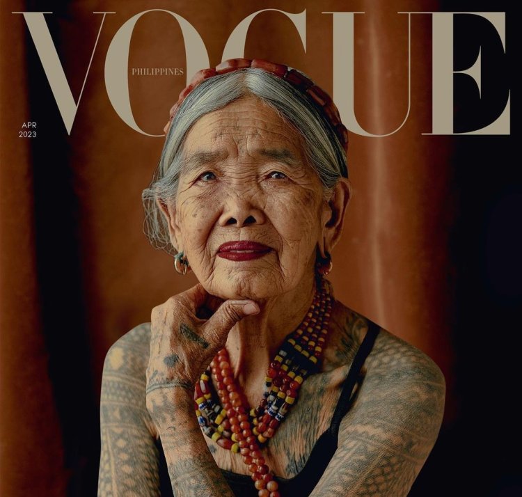 Seniman Tato Umur 106 Tahun Jadi Model Cover Vogue Tertua di Dunia
