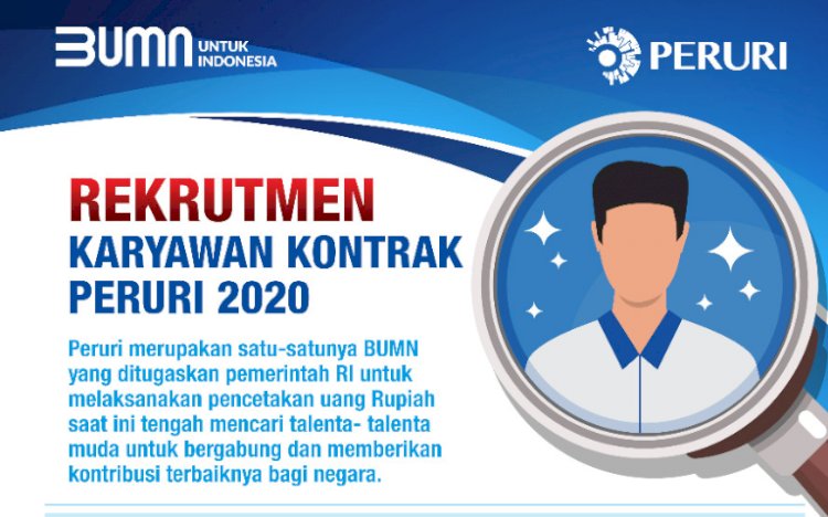 Rekrutmen Karyawan Kontrak PERURI (BUMN) 2020 untuk Lulusan SMK